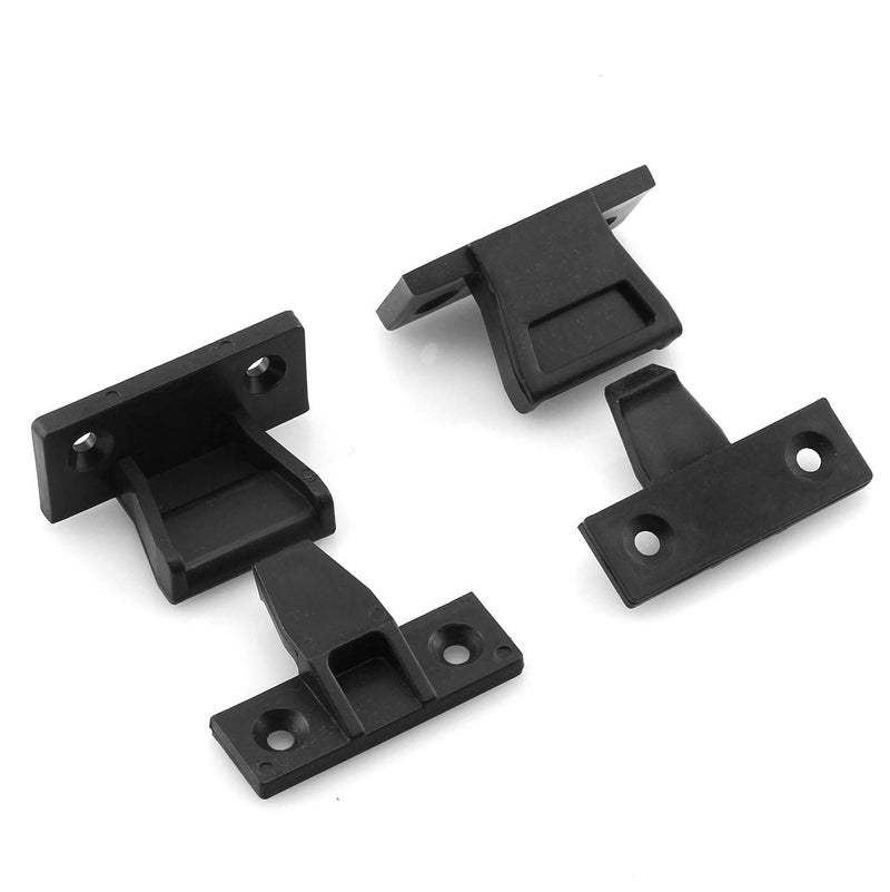 JCBIZ 5pcs Plastic Quick Fitting Furniture Panel Joint Bracket Fast Installation Push-On Clips Corner Buckle for Cabinet Wardrobe Mounting Roman Column Connection Black - Image 2
